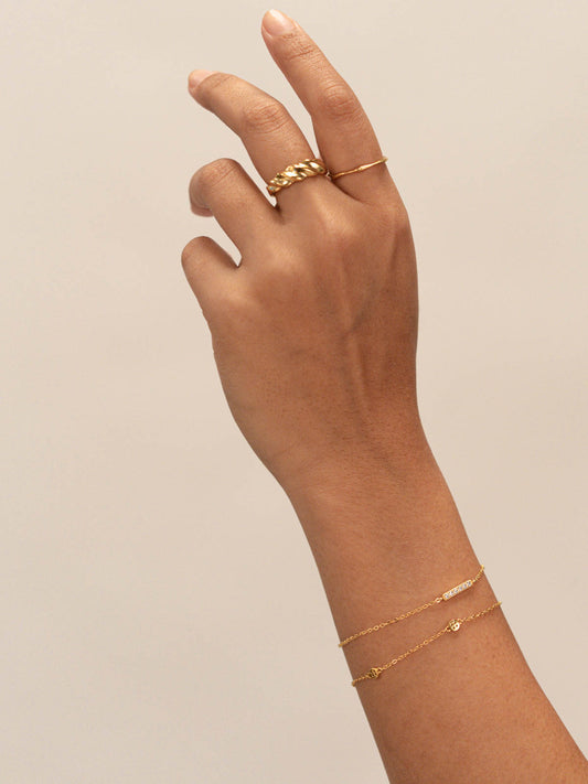 Gold Ripple Ring