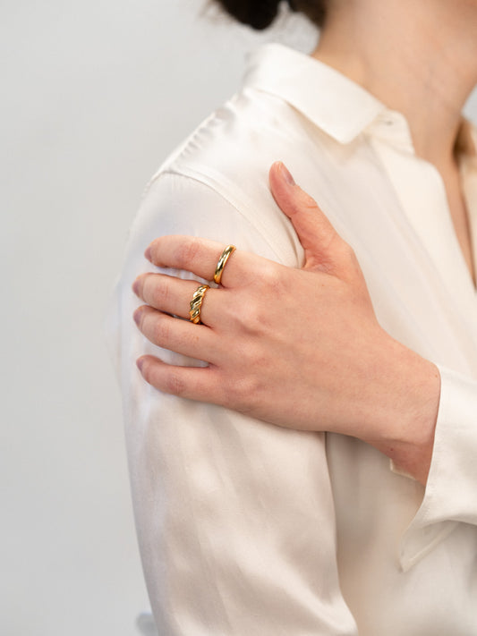 Gold Croissant Ring