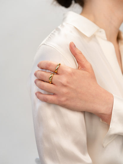 Gold Croissant Ring