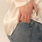 Gold Light Croissant Ring