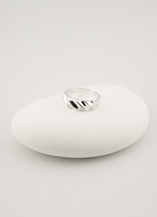 Silver Croissant Ring