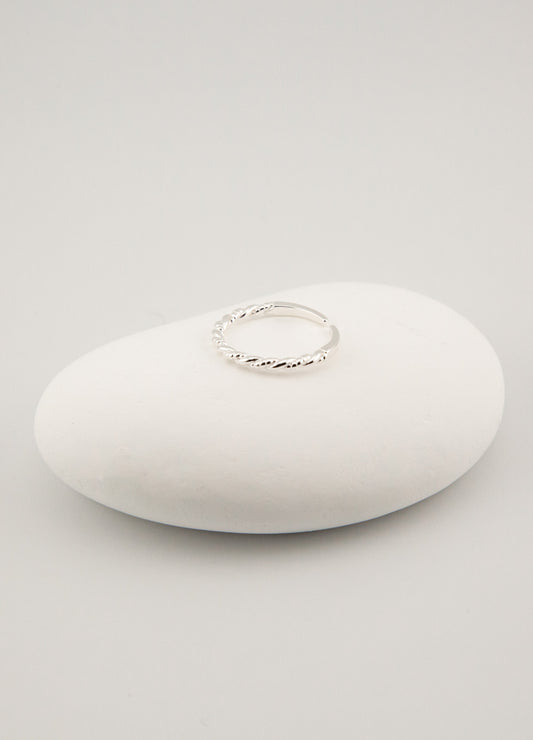 Silver Light Croissant Ring